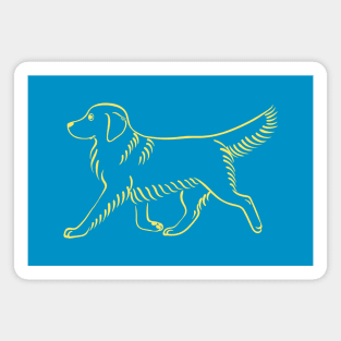 Trotting Golden Retriever Magnet